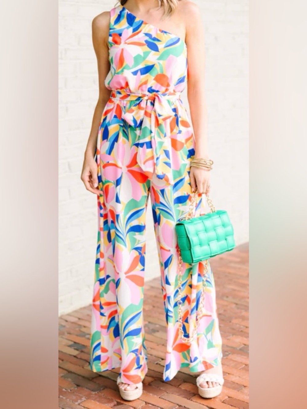 Flying Tomato Wide-Leg Floral Print Jumpsuit